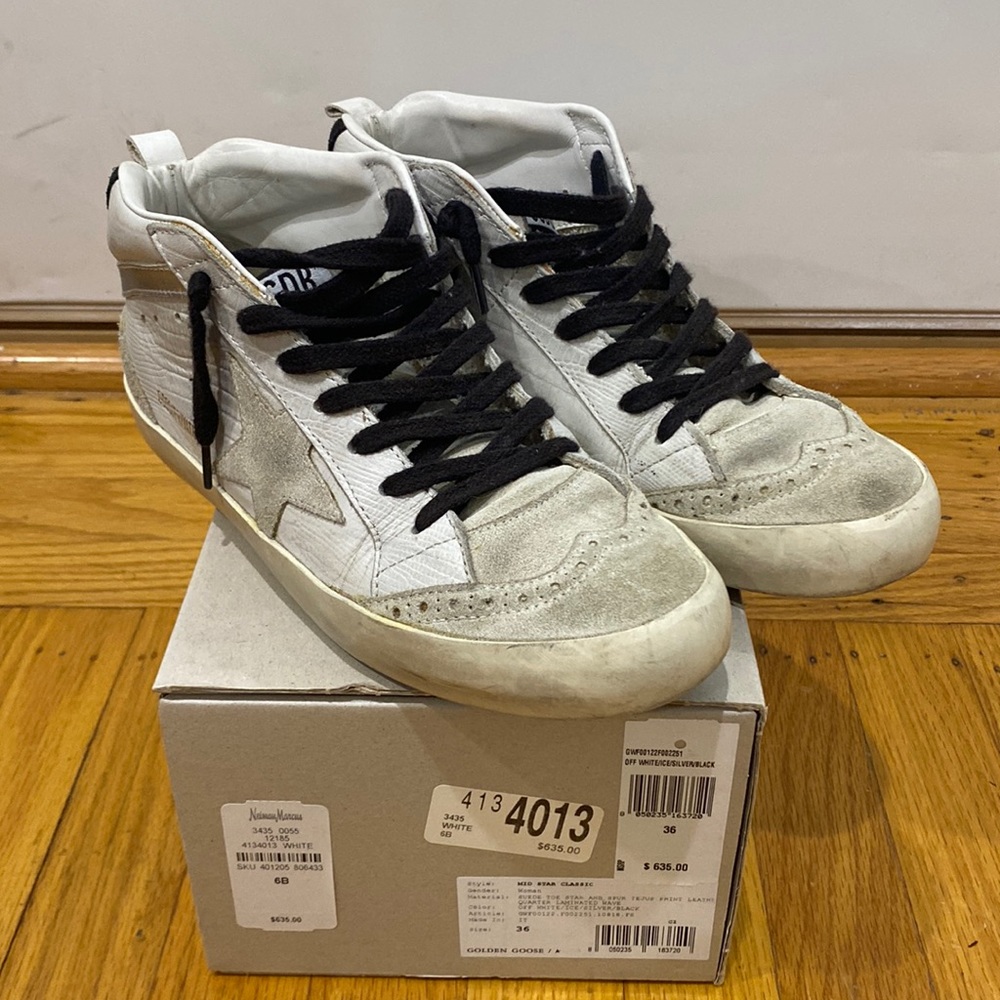 Gently Used Authentic Golden Goose Mid Star Classic sz 36